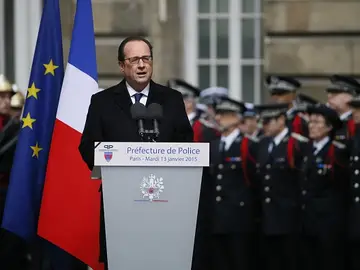 François Hollande en el acto en París François Hollande en el acto en París
