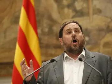 Junqueras durante el acto Junqueras durante el acto