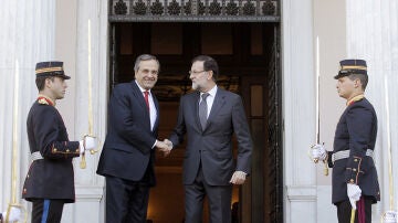 Andonis Samaras recibe a Mariano Rajoy