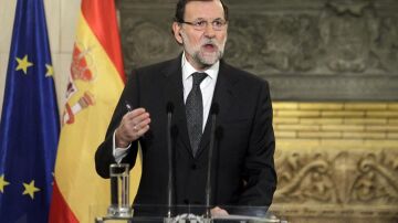 Rajoy en rueda de prensa junto con el primer ministro griego, Andonis Samarás