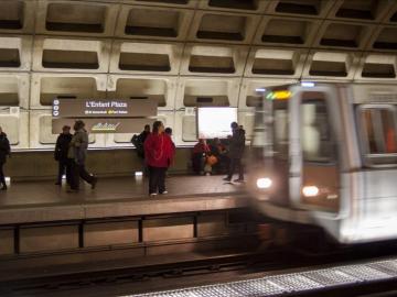 Estación de metro L´Enfant Plaza, en Washington.