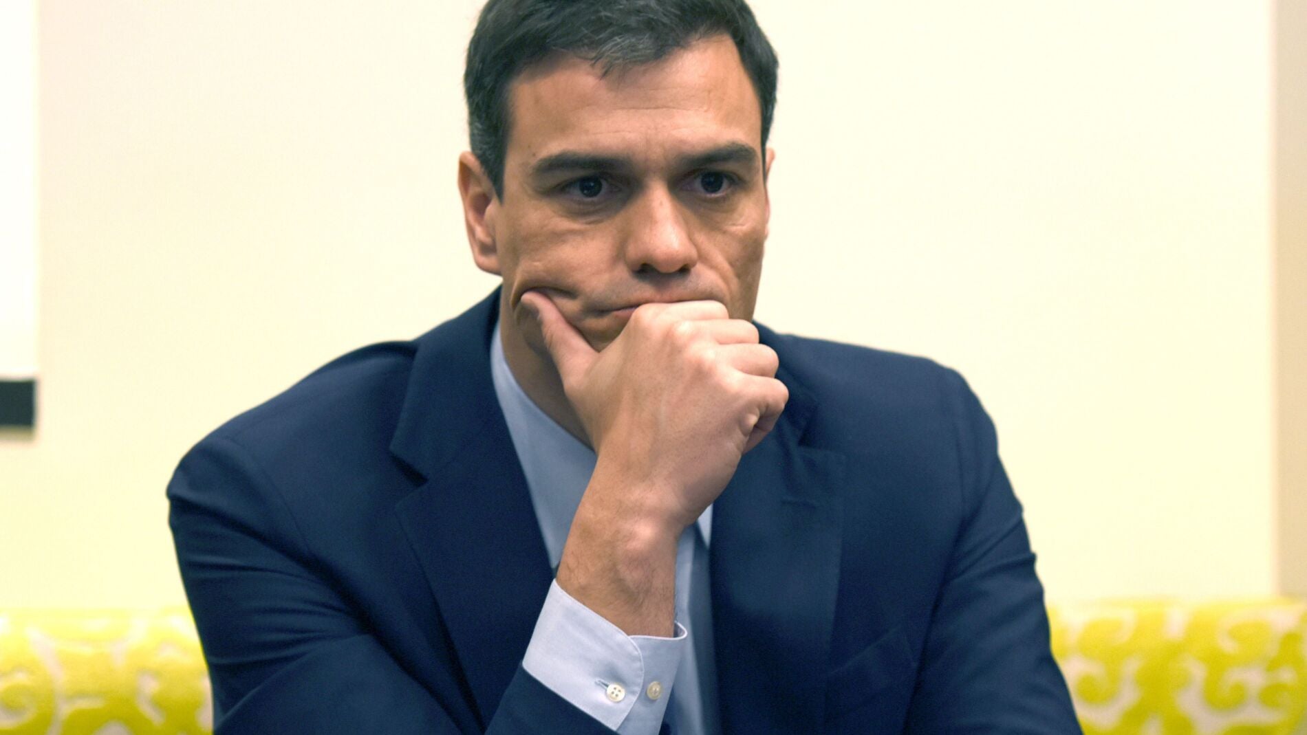 Pedro S&aacute;nchez, durante una conferencia en Washington