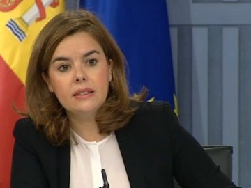 Soraya Sáenz de Santamaría en rueda de prensa