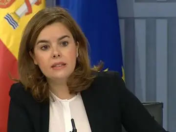 Soraya Sáenz de Santamaría en rueda de prensa Soraya Sáenz de Santamaría en rueda de prensa