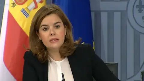 Soraya Sáenz de Santamaría en rueda de prensa Soraya Sáenz de Santamaría en rueda de prensa