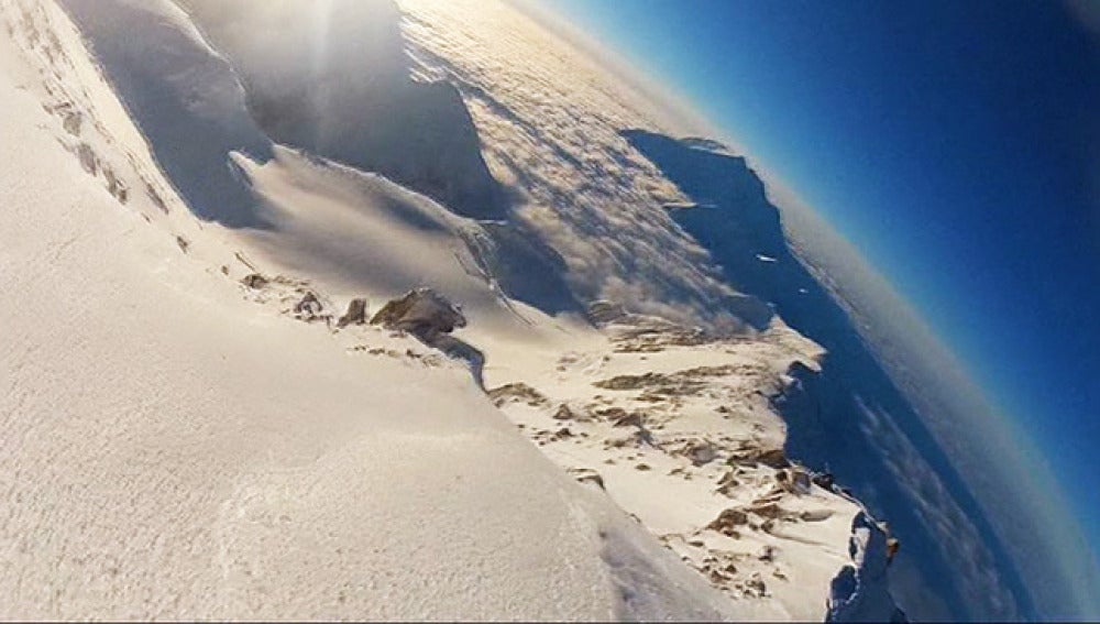 Nieve desde las montañas