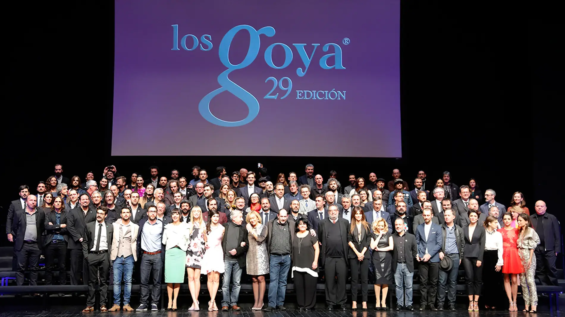 Foto de Familia de los Nominados a los Goya 2015