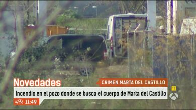 Incendio en el pozo donde se busca el cuerpo de Marta del Castillo