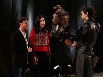 Jennifer Connelly, Pablo Motos y El Hombre de Negro en El Hormiguero 3.0 Jennifer Connelly, Pablo Motos y El Hombre de Negro en El Hormiguero 3.0