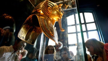 La máscara de Tutankamón, en el Museo del Cairo
