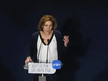María Dolores de Cospedal, durante su intervención María Dolores de Cospedal, durante su intervención
