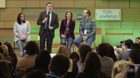 Mariano Rajoy, junto a Cospedal, Jurado y Dorado