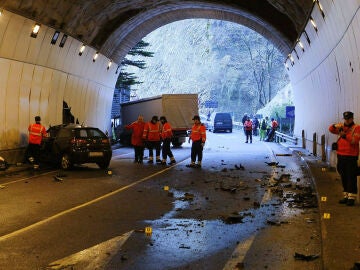 Accidente en la carretera nacional N-634, a la altura de Eibar