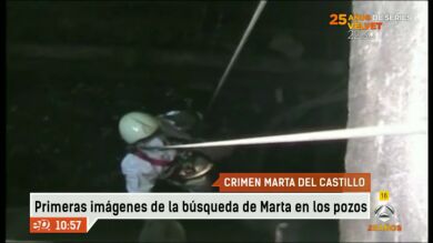 Primeras imágenes de la búsqueda de Marta en los pozos de Camas