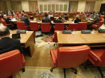 Reunión de la Diputación permanente en el Congreso. Reunión de la Diputación permanente en el Congreso.