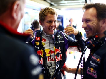 Sebastian Vettel y Christian Horner