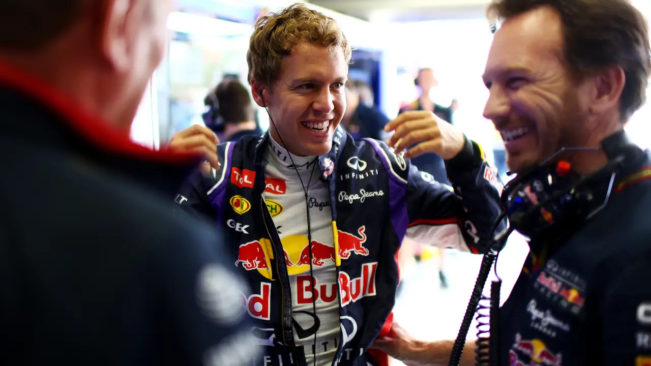 Sebastian Vettel y Christian Horner