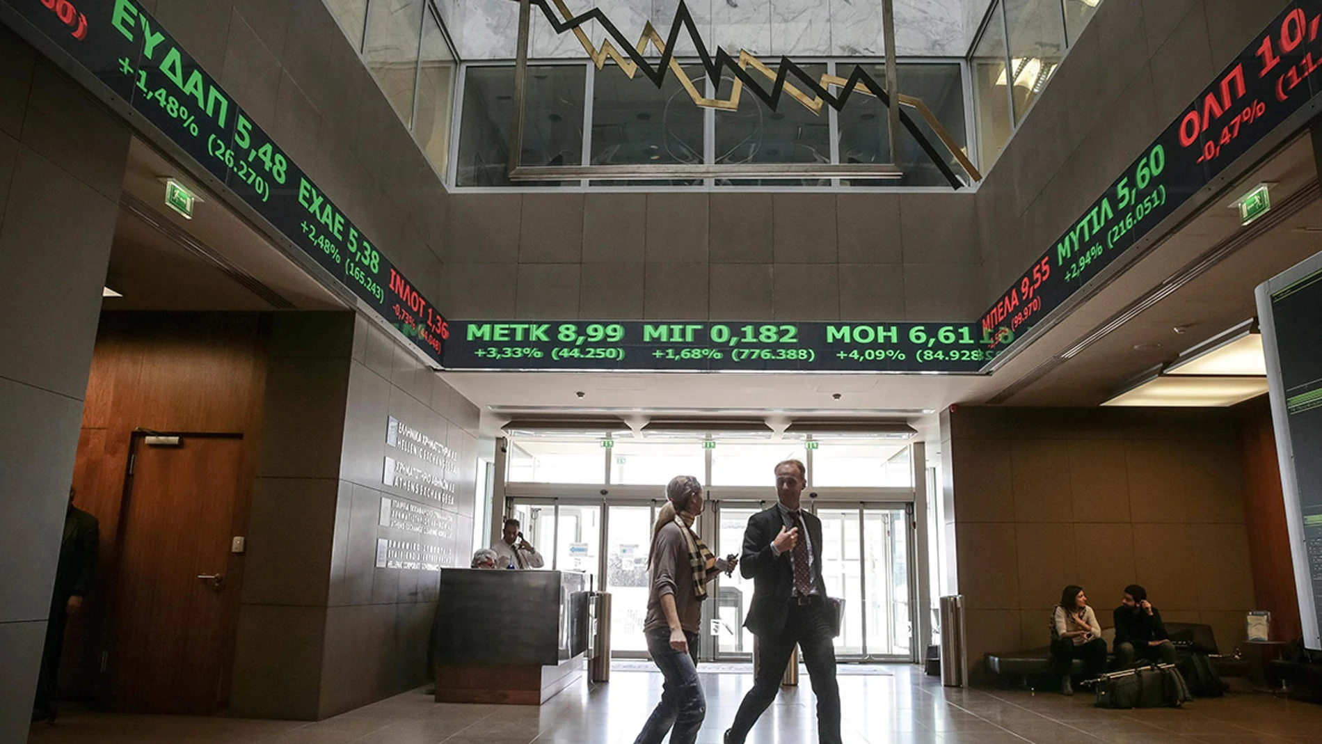 Imagen de archivo de la Bolsa de Atenas Imagen de archivo de la Bolsa de Atenas