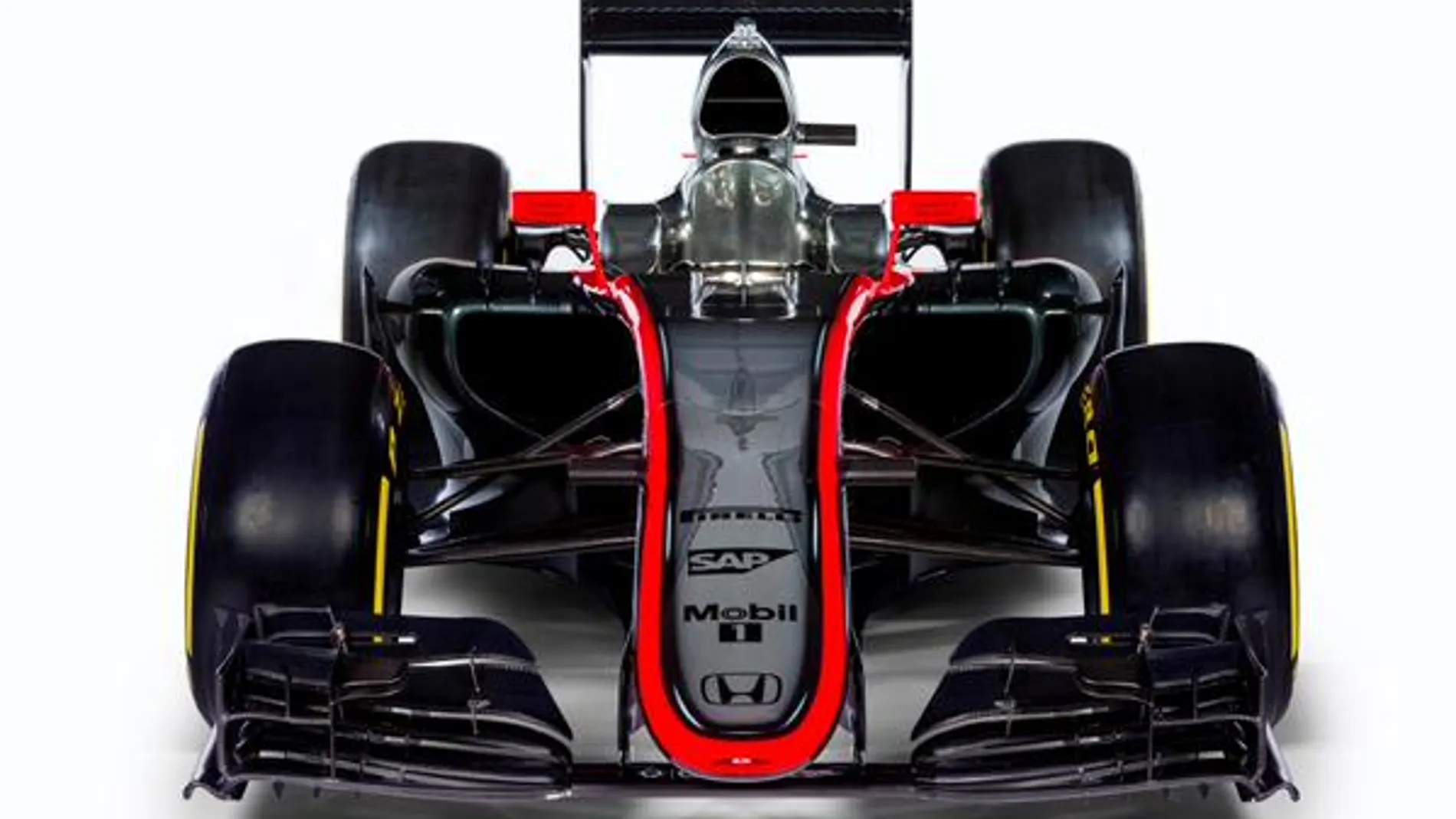 El McLaren-Honda MP4-30 de frente