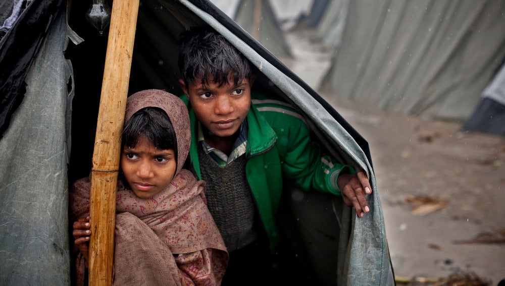 Niños en la India