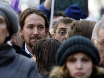 Pablo Iglesias en la marcha de Madrid