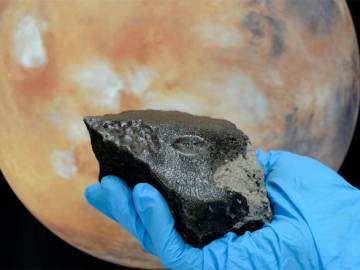 Imagen del meteorito NWA 7034