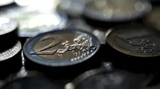 Monedas de dos y un euros Monedas de dos y un euros