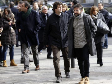 Jordi Évole, a su llegada a la barcelonesa Basílica de la Concepció