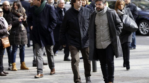 Jordi &Eacute;vole, a su llegada a la barcelonesa Bas&iacute;lica de la Concepci&oacute;