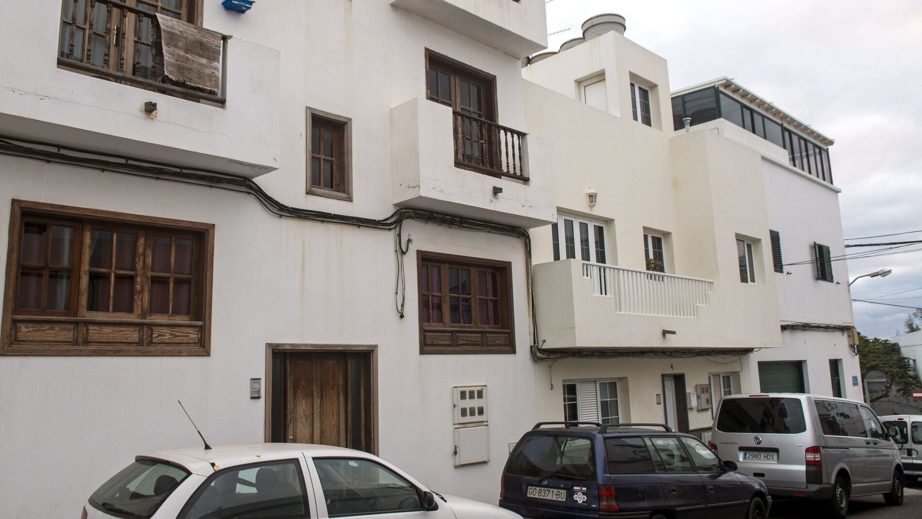 Fachada de la vivienda de Arrecife en la que se produjo el suceso