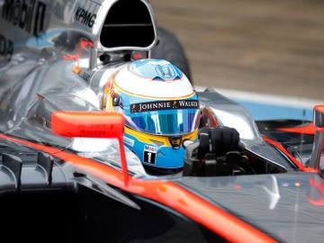 Fernando Alonso en el MP4-30 de McLaren-Honda