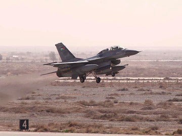Un avión de combate jordano