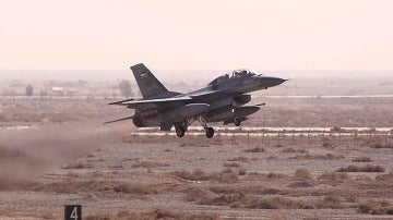 Un avión de combate jordano