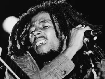 Bob Marley, durante un concierto Bob Marley, durante un concierto