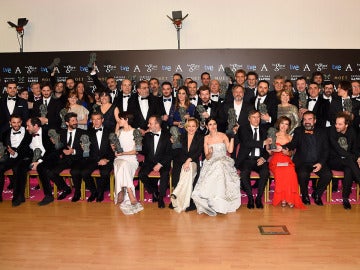 Foto de Familia de todos los ganadores de los Premios Goya 2015