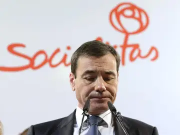 Tomás Gómez en su rueda de prensa Tomás Gómez en su rueda de prensa