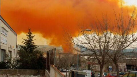 Fotograf&iacute;a de la nube t&oacute;xica en Igualada