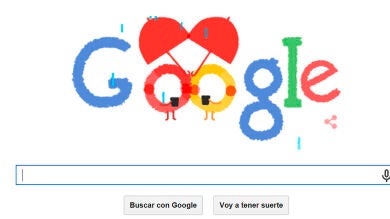 Las dos vocales redondas de Google te desean con un doodle ¡Feliz San Valentín!