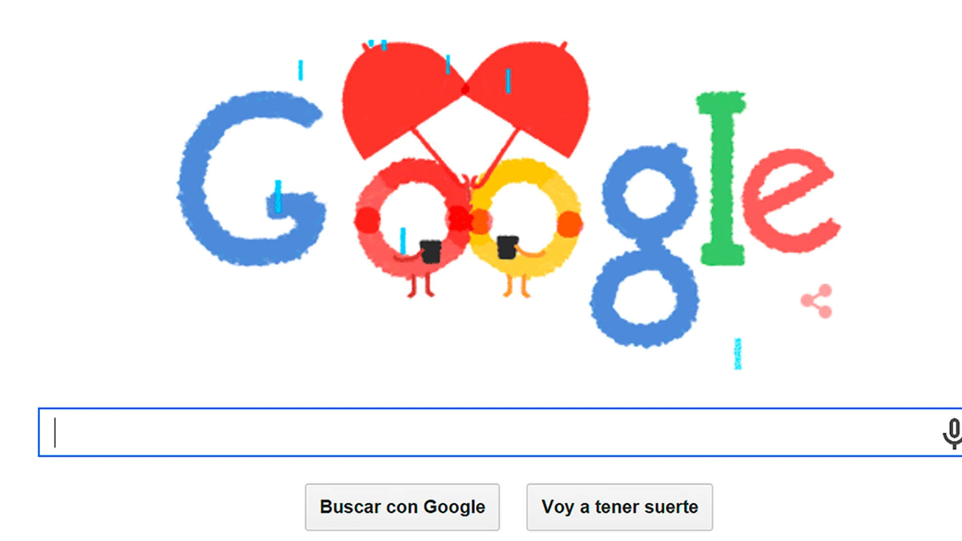 Doodle de Google por San Valentín Doodle de Google por San Valentín