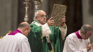 El Papa Francisco durante la homilía