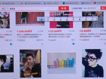 Web de novios de alquiler en China