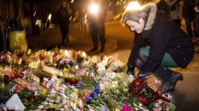 Noche de vigilia en memoria de las víctimas del ataque terrorista en Copenhague