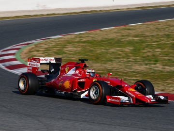 Raikkonen en los test de Barcelona