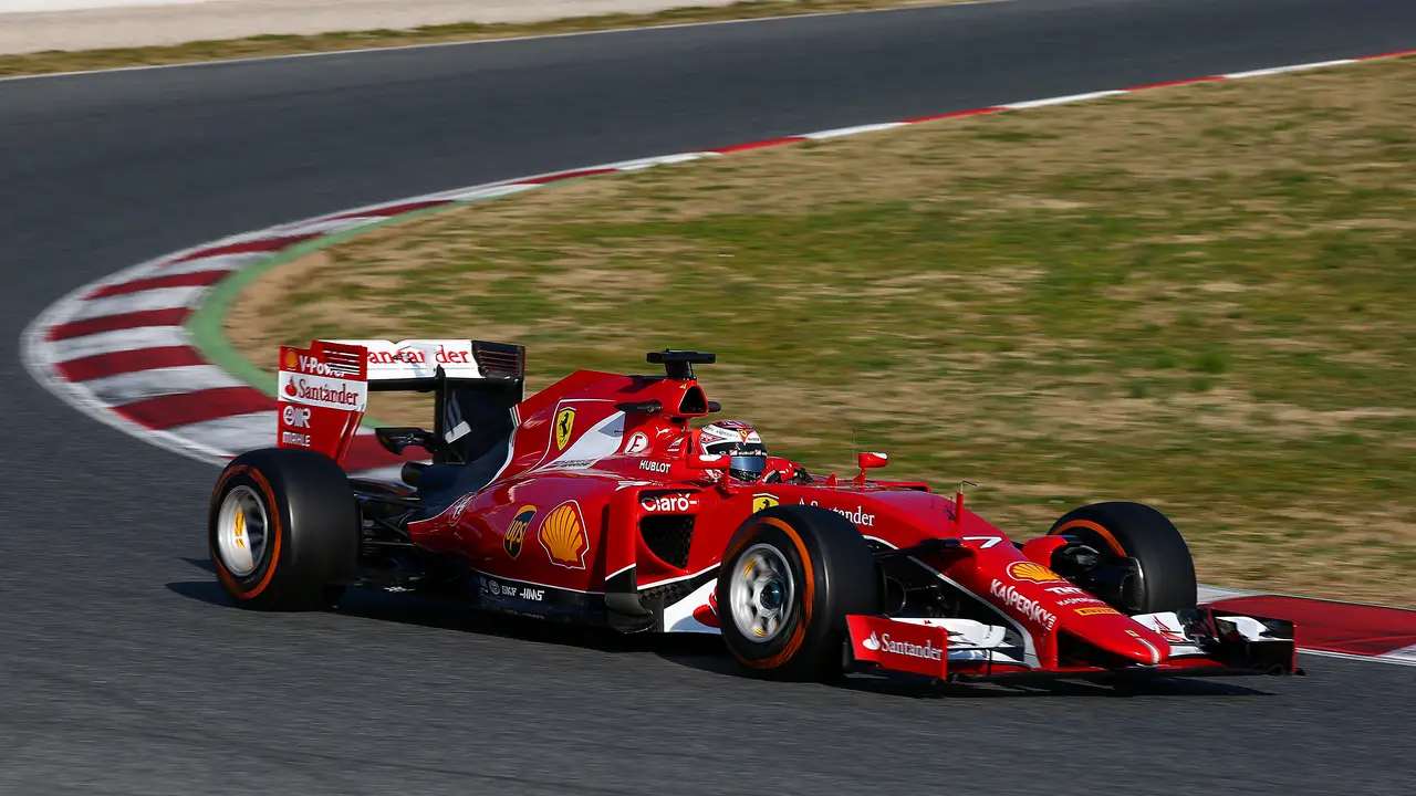 Raikkonen en los test de Barcelona