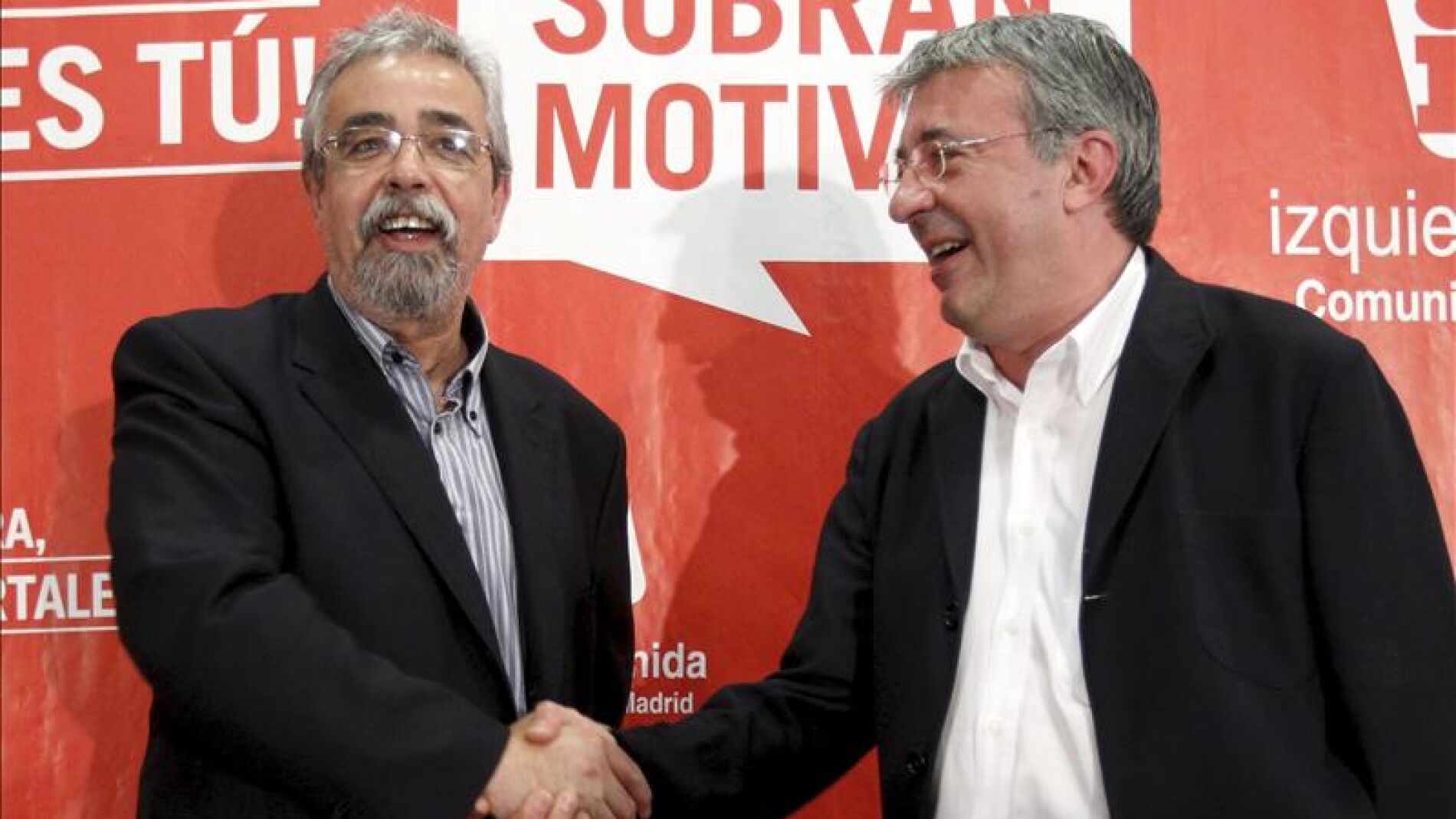 Los ya exportavoces de IU en Madrid, Gregorio Gordo y &Aacute;ngel P&eacute;rez