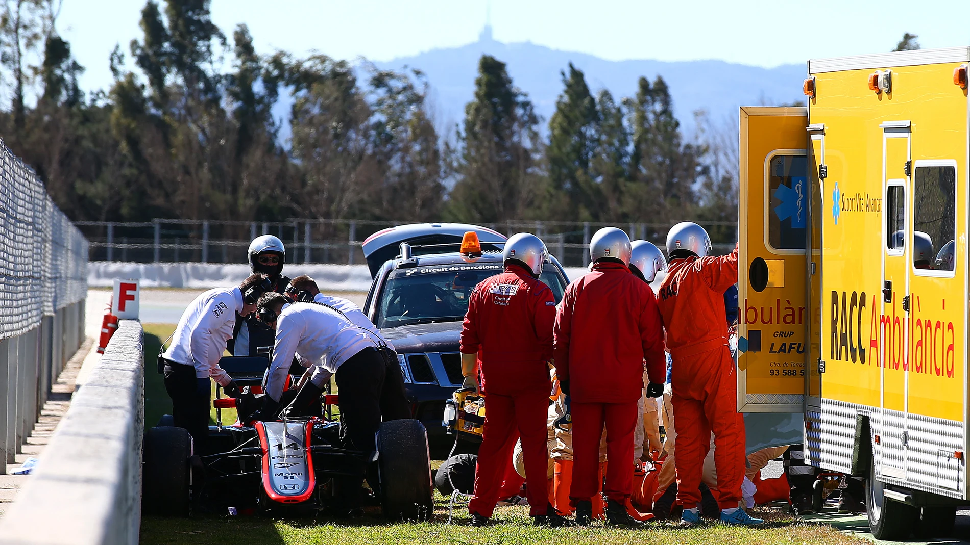 Accidente de Fernando Alonso en Montmeló