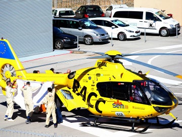 Fernando Alonso, trasladado en helicóptero