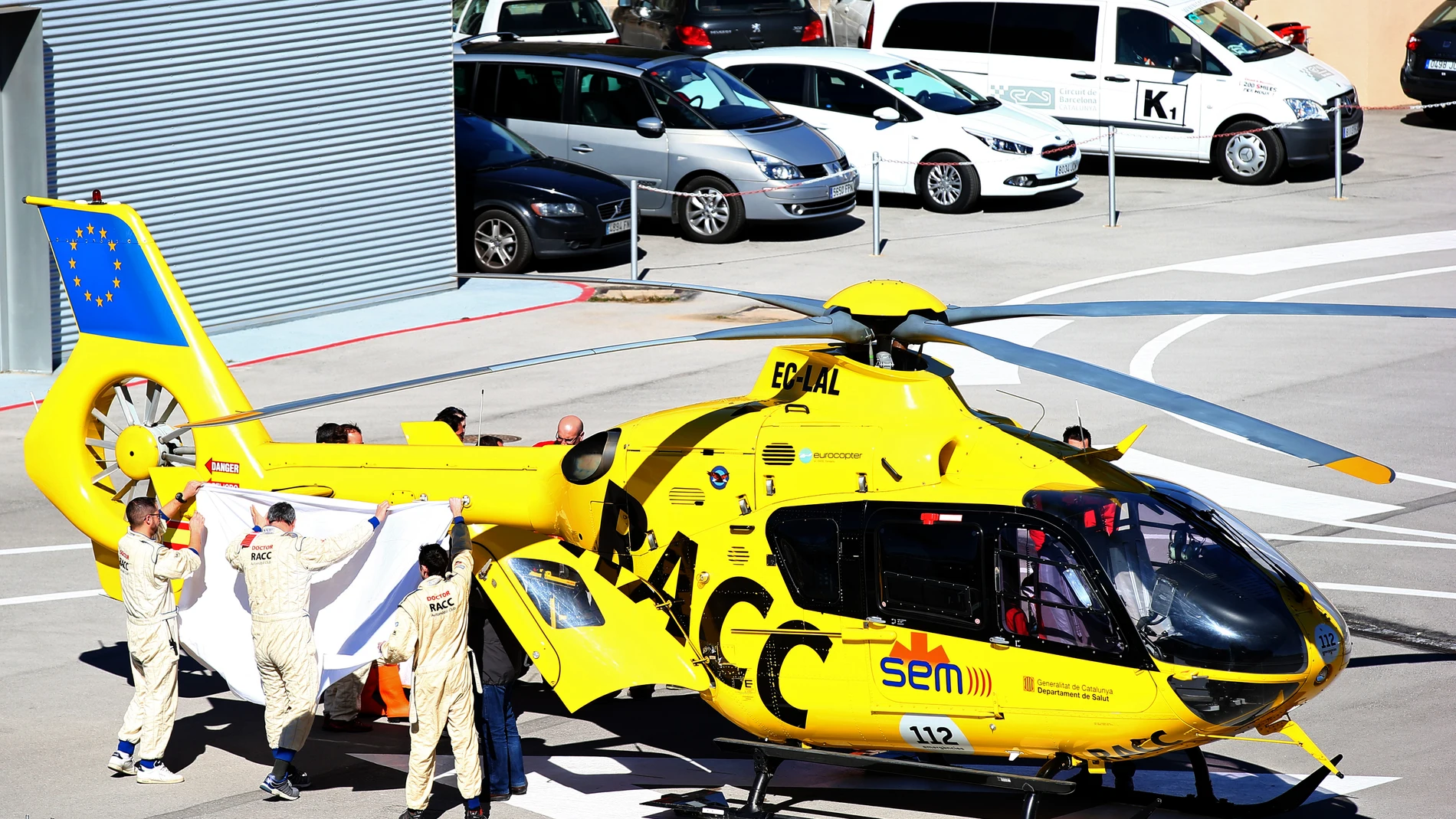 Fernando Alonso, trasladado en helicóptero