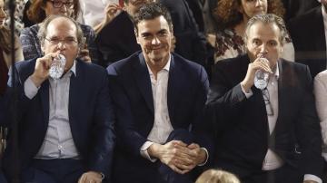 Ángel Gabilondo, Pedro Sánchez y Antonio Miguel Carmona