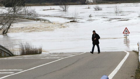 La crecida del r&iacute;o Ebro